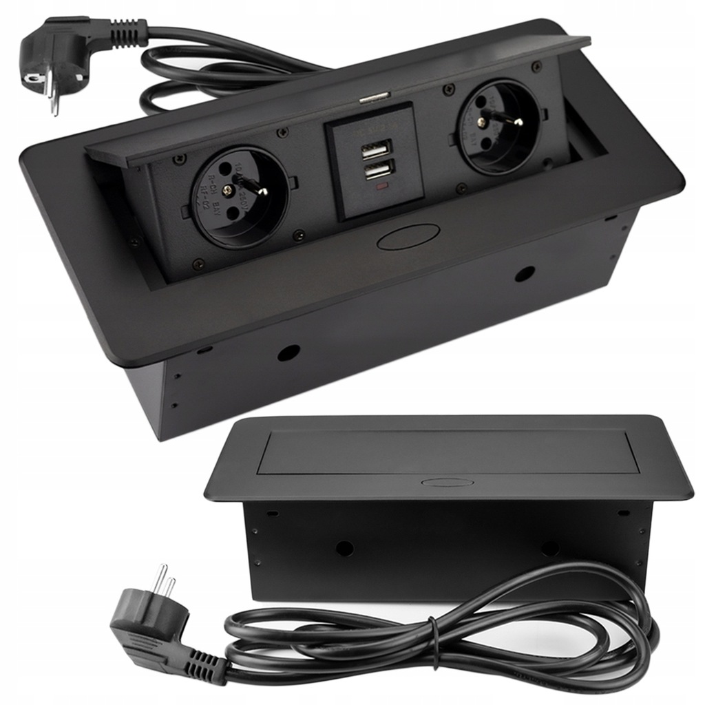 Skrytá zásuvka s 1,5m 2x USB káblom